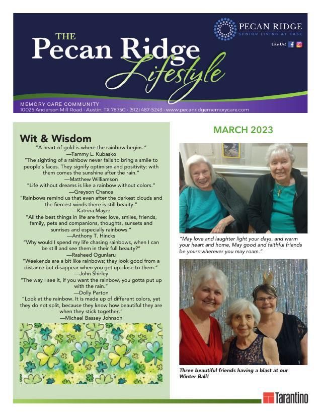 Memory Care Current Newsletter